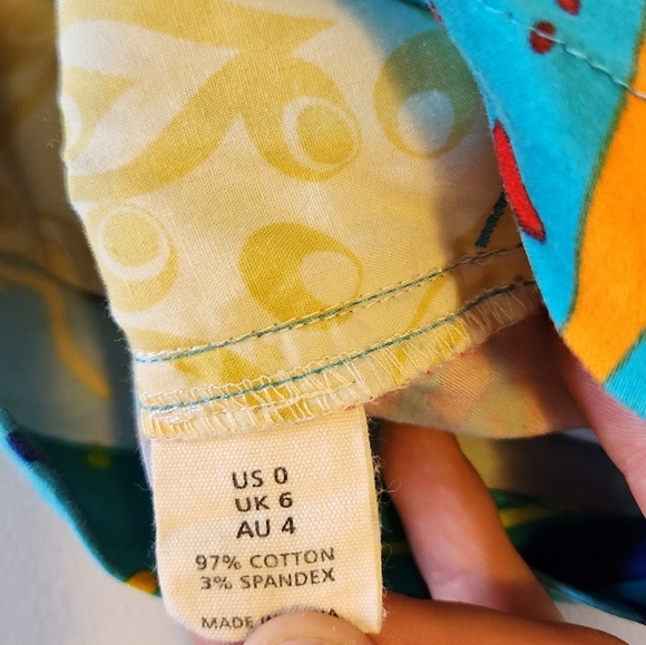 Loudmouth Womens Short Shorts Sz 0 Drop Cloth Paint Splatters Golf Golfing - Picture 6 of 10